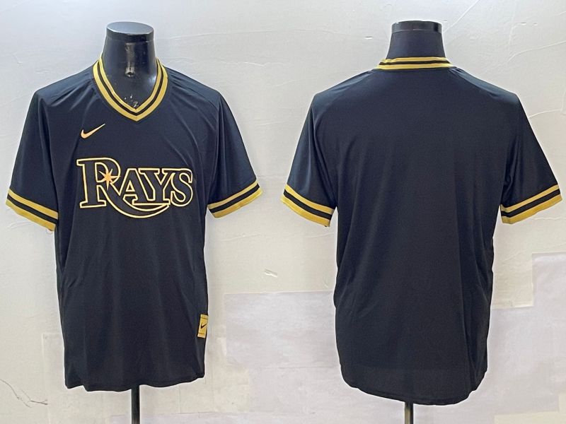Men Tampa Bay Rays Blank Black Gold Game 2025 Nike MLB Jersey style 1->tampa bay rays->MLB Jersey